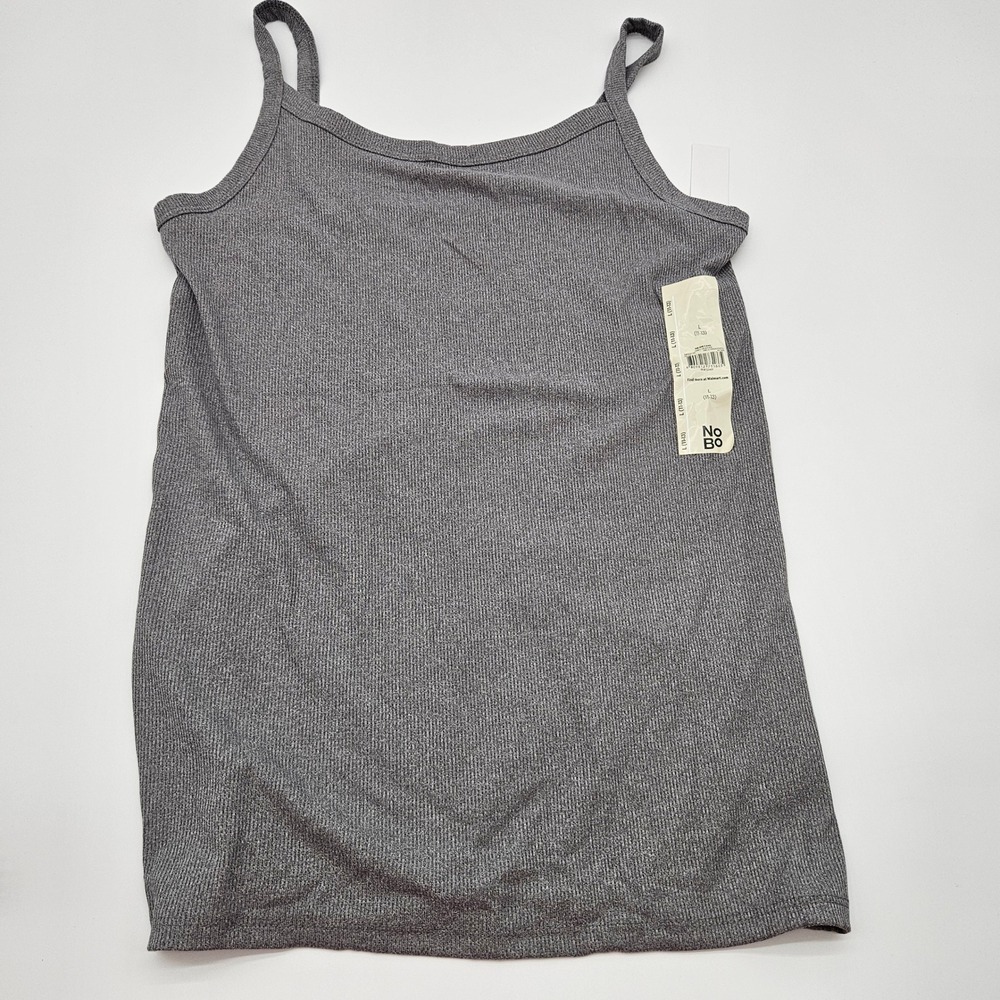 No Boundaries Ribbed Heather‎ Grey Cami Tank Top Size L 11-13